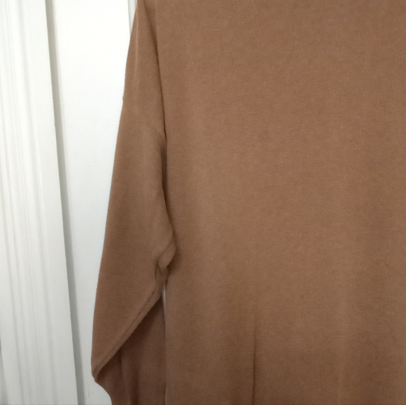 Joan Vass (2) Turtleneck Maxi Dress/100% Cotton Chocolate Brown Dress - Picture 3 of 7